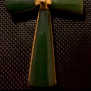14k Retro Jade Cross